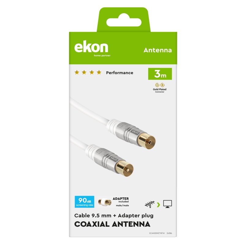 Satellite aerial cable with ferrite core, 90dB