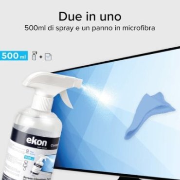 500 ml screen spray with microfibre cloth