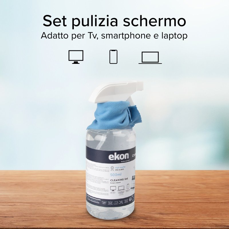 500 ml screen spray with microfibre cloth