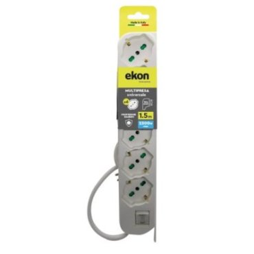 Power strip with 6 Italian-German sockets
