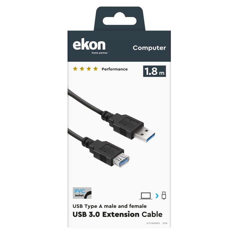 USB 3.0 Type A male to female cable