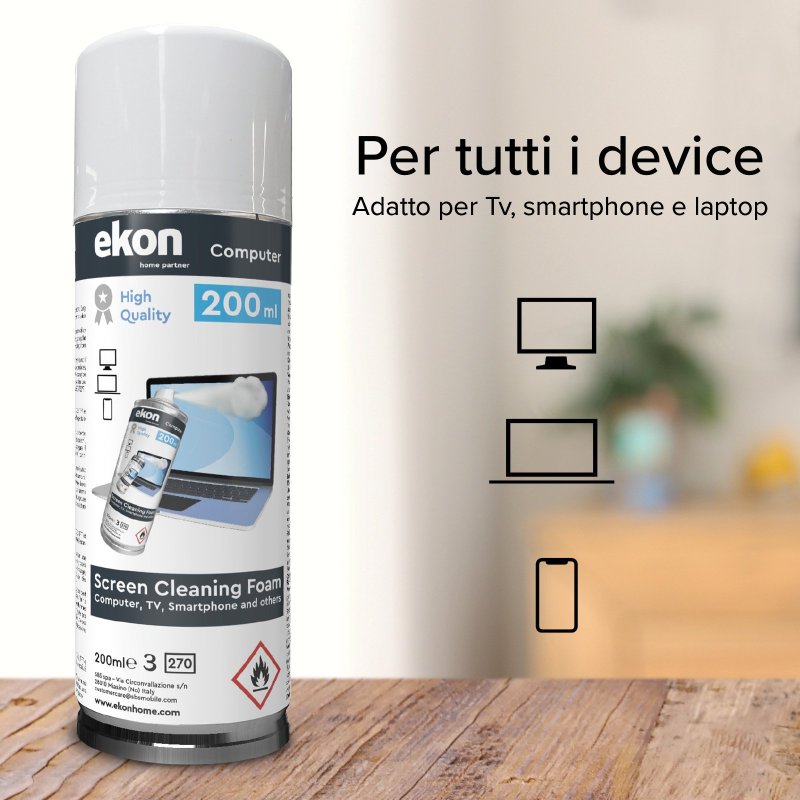 Foam for PC, TV and smartphone screens 200 ml