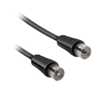 Antennenkabel Stecker / Buchse Schwarz 75dB