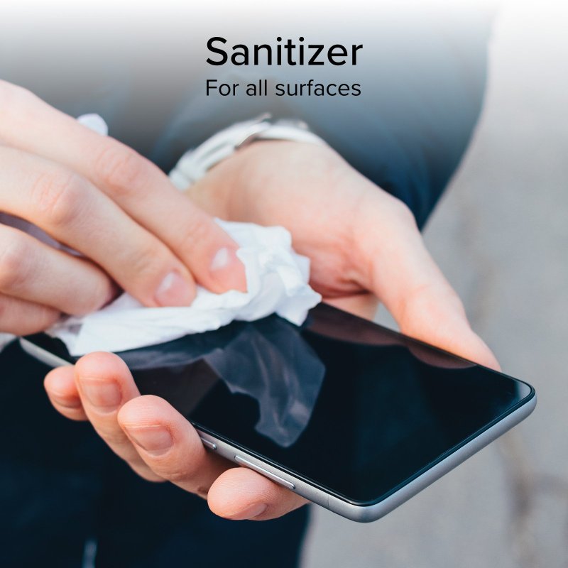 Pack of 100 sanitising wipes for screens and monitors