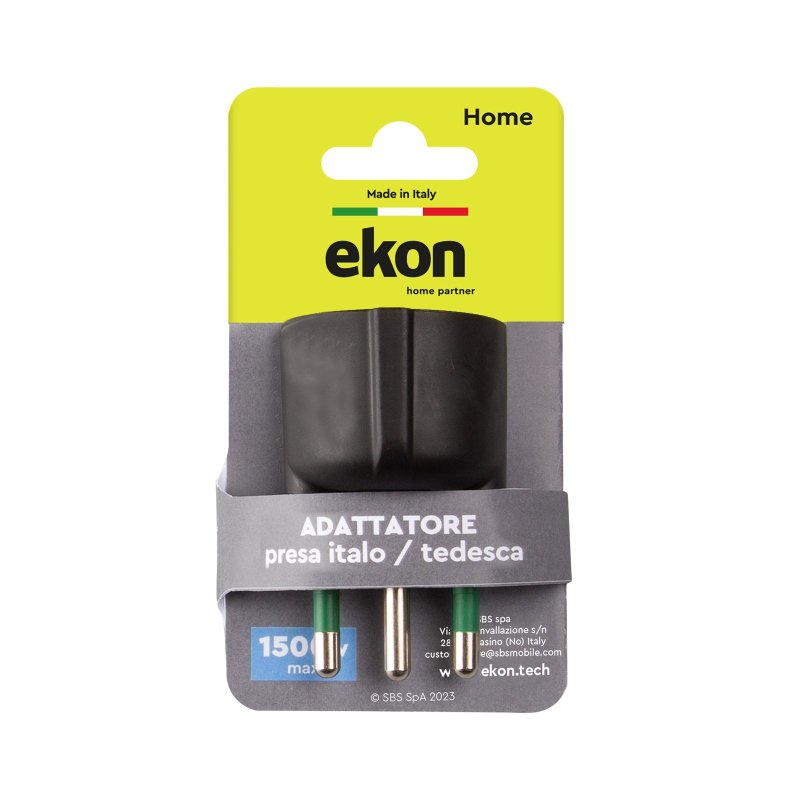 Adapter for European plug 10A to Schuko 16A