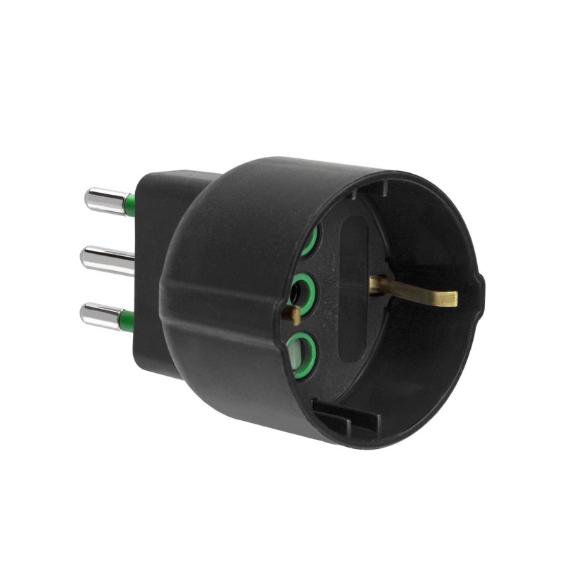 Adapter for European plug 10A to Schuko 16A