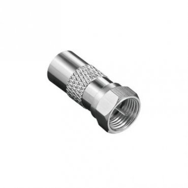Type F female-female coaxial adapter
