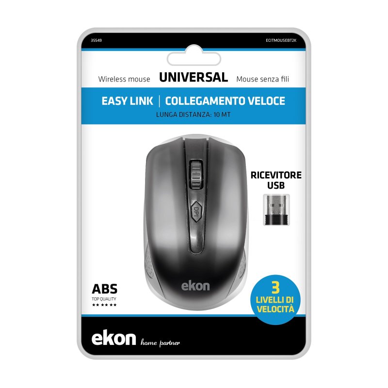Universal wireless mouse with 4 buttons
