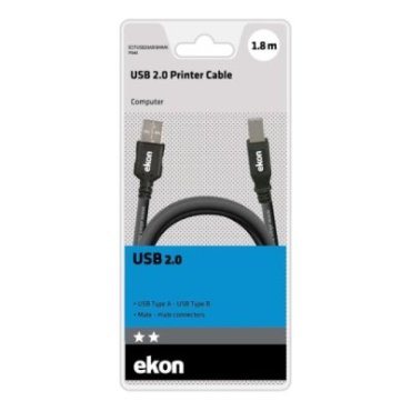 Type A-B male USB printer cable