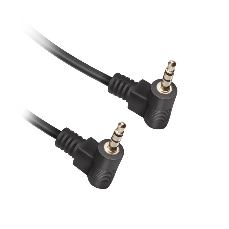 Audio cable with 2 connectors 3.5mm Jack male angled to 90⁰