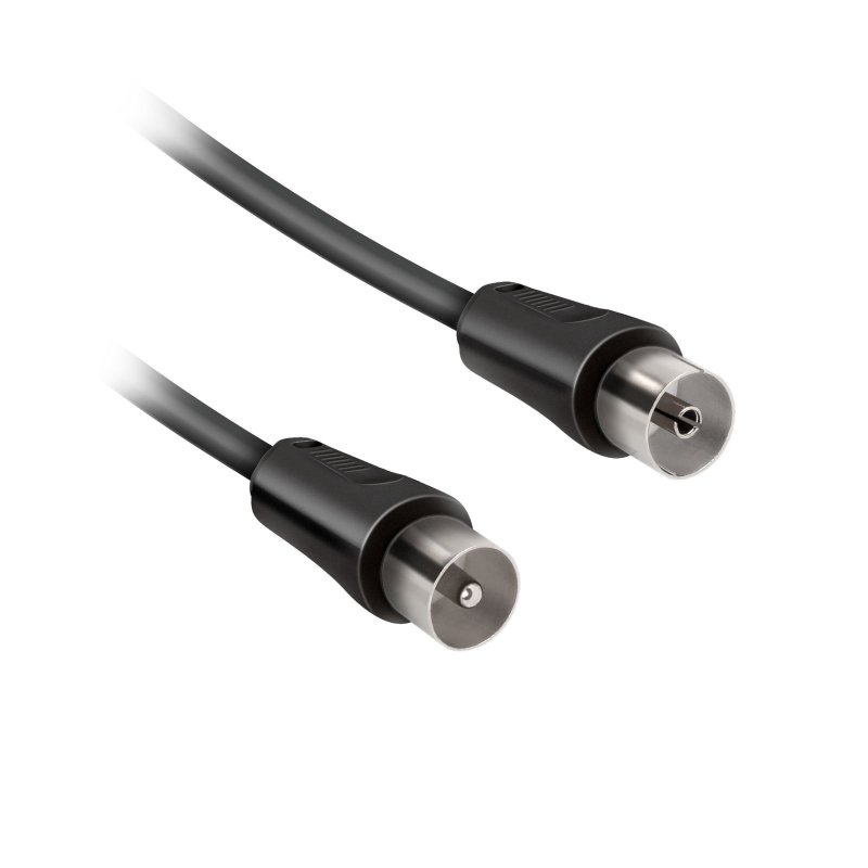 Black male / female antenna cable 75dB