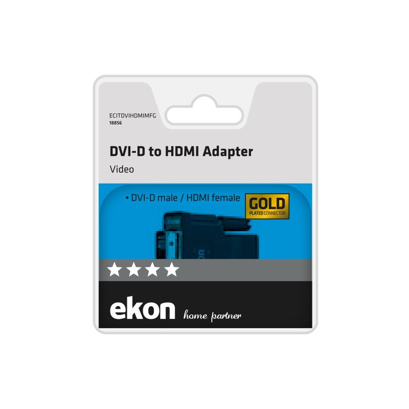 DVI-D/HDMI cable with gold-plated connectors