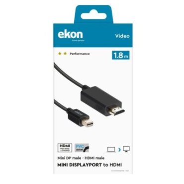 V 1.4 HDMI cable with Ethernet mini display port