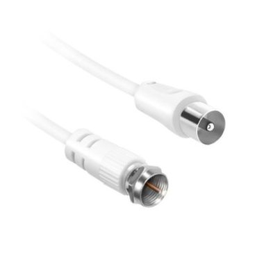 Type F male to female coaxial satellite cable
