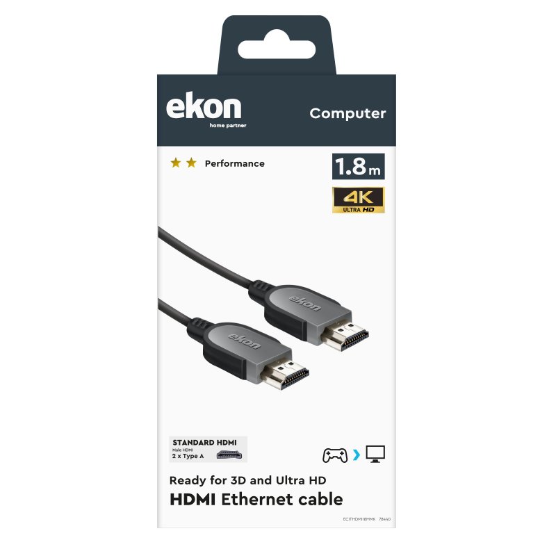 HDMI Type A cable for 3D and 4K Ultra HD