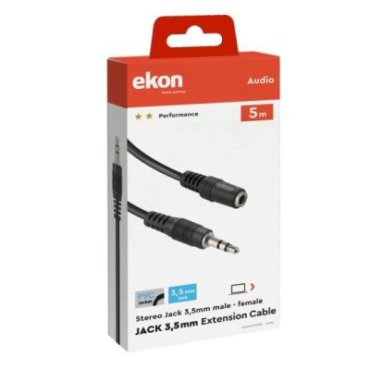 Audio cable with 3.5mm male - female jacks