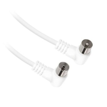 Antenna cable with angled connectors, 75dB