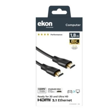 HDMI cable with 8K and 3D gold connectors