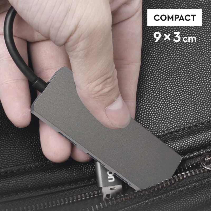 HUB with 3 USB-A 2.0 ports, 1 USB-A 3.0 port and USB-A power cable