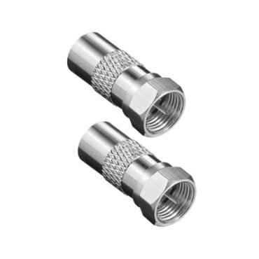 2 adaptadores coaxiales tipo F macho-hembra