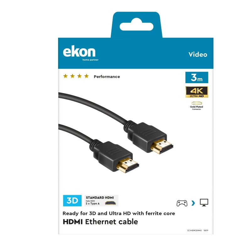 4 Star gold-plated HDMI 2.0 cable