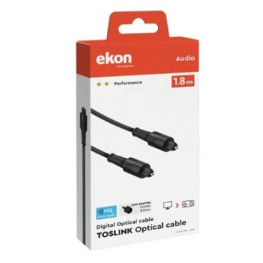 Toslink optical cable and 3.5 mm Toslink adapter