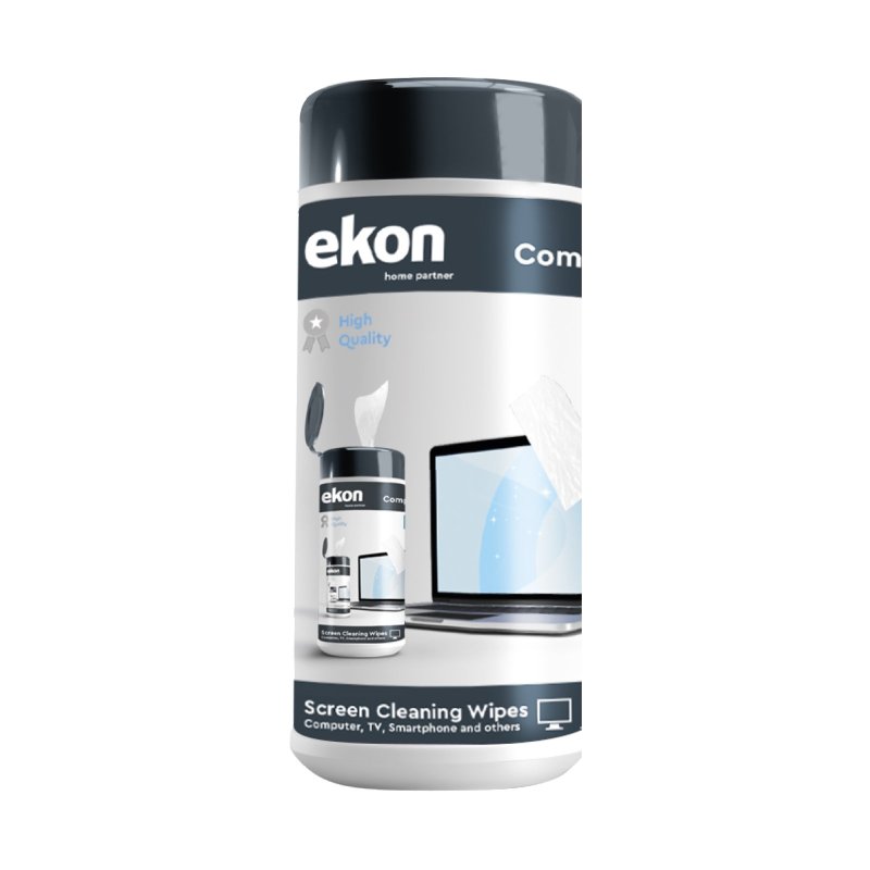 Pack of 100 sanitising wipes for screens and monitors