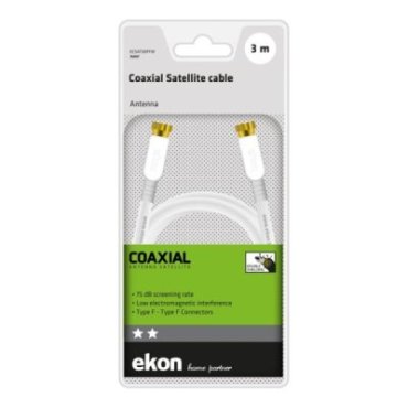 Type F male coaxial satellite cable