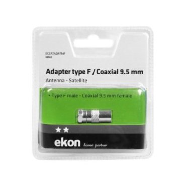 Male Type F antenna adapter with a female coaxial socket Male Type F antenna adapter with a female coaxial socket