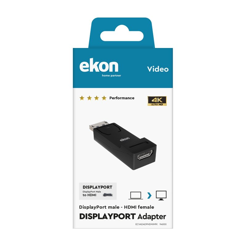 DisplayPort Male to HDMI Female 4K Adapter