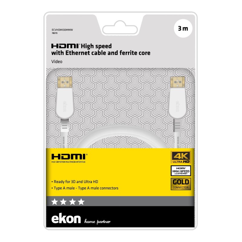 HDMI cable for 4K Ultra HD with Ethernet