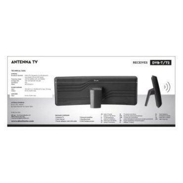 Indoor TV antenna with 2-band reception
